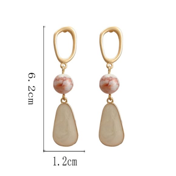 S925 NATURAL STONE EARRINGS - Picture 5 of 11